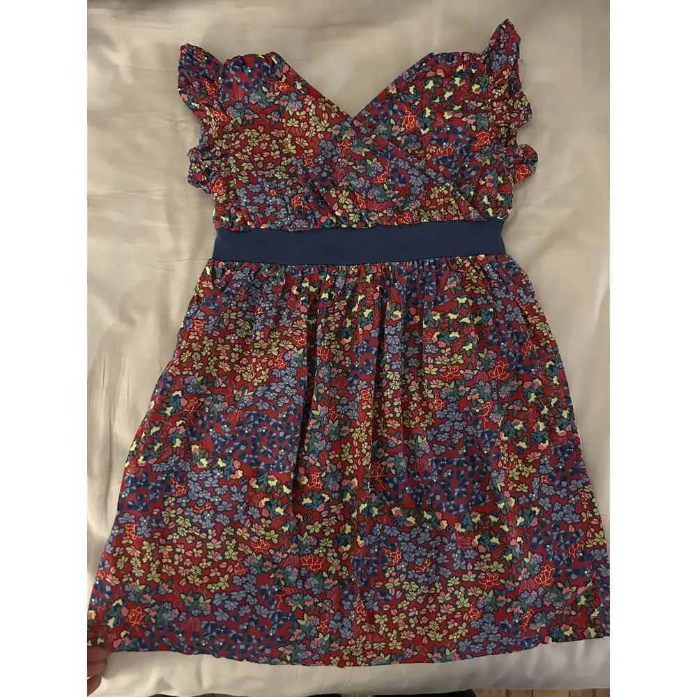 Tea Collection Red Floral Dress size 5